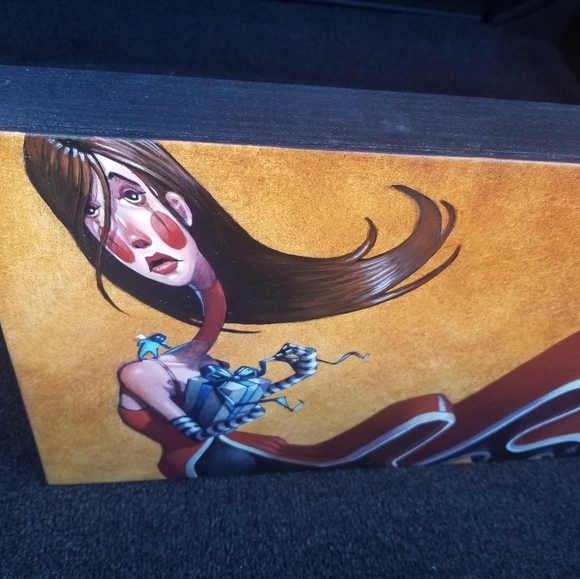 JOSHUA CLAY "The Secrets We Keep", Acrylic on wood original painting 10" x 15" - Picture 8 of 13